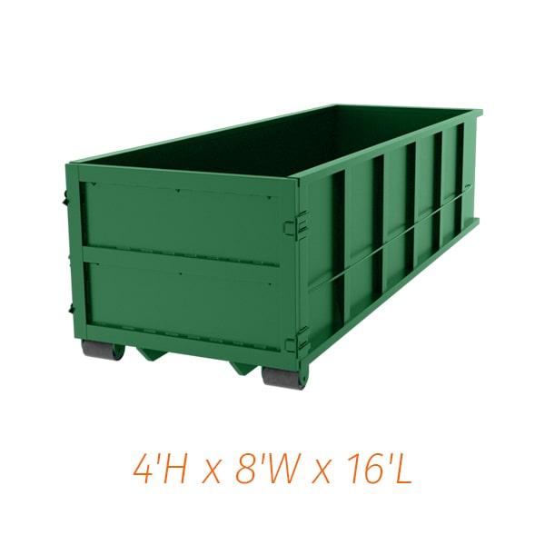 you can easily schedule pickup for your 15 yard dumpster rental by contacting our customer service team